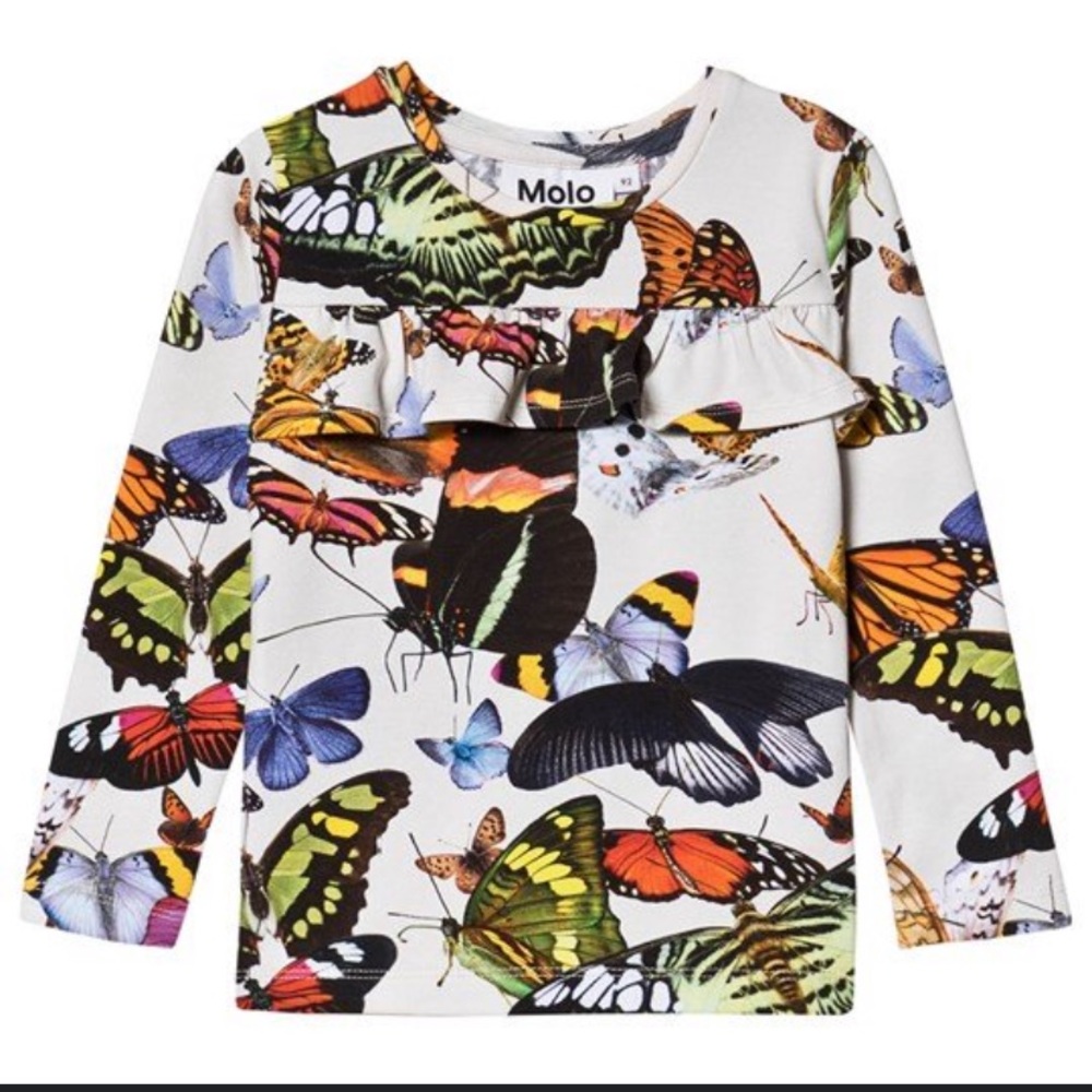 NWT Molo Rosita Papillon Long Sleeve T shirt